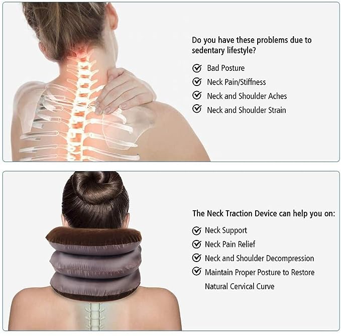 INFLATABLE ADJUSTABLE CERVICAL NECK STRETCHER