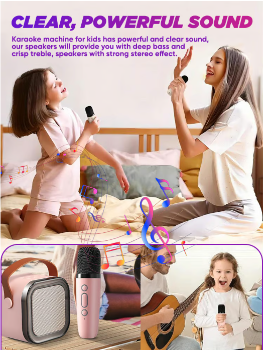 MINI KARAOKE SPEAKER WITH 2 WIRELESS REMOTES