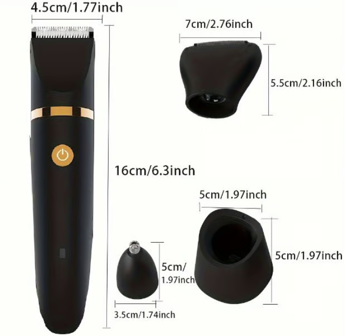 All-in-one Cordless Waterproof Hair Shaver for Men