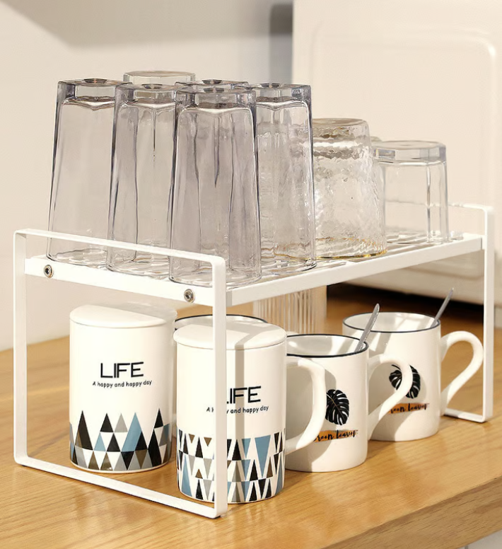 Expandable Steel Countertop Organizer For Kitchen Pantry