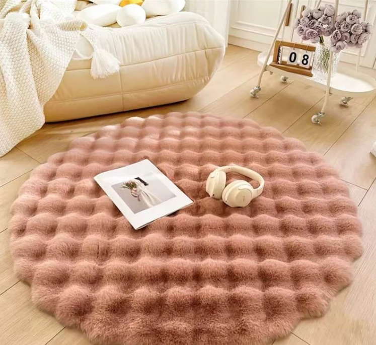Cozy plush Round Rug Mat