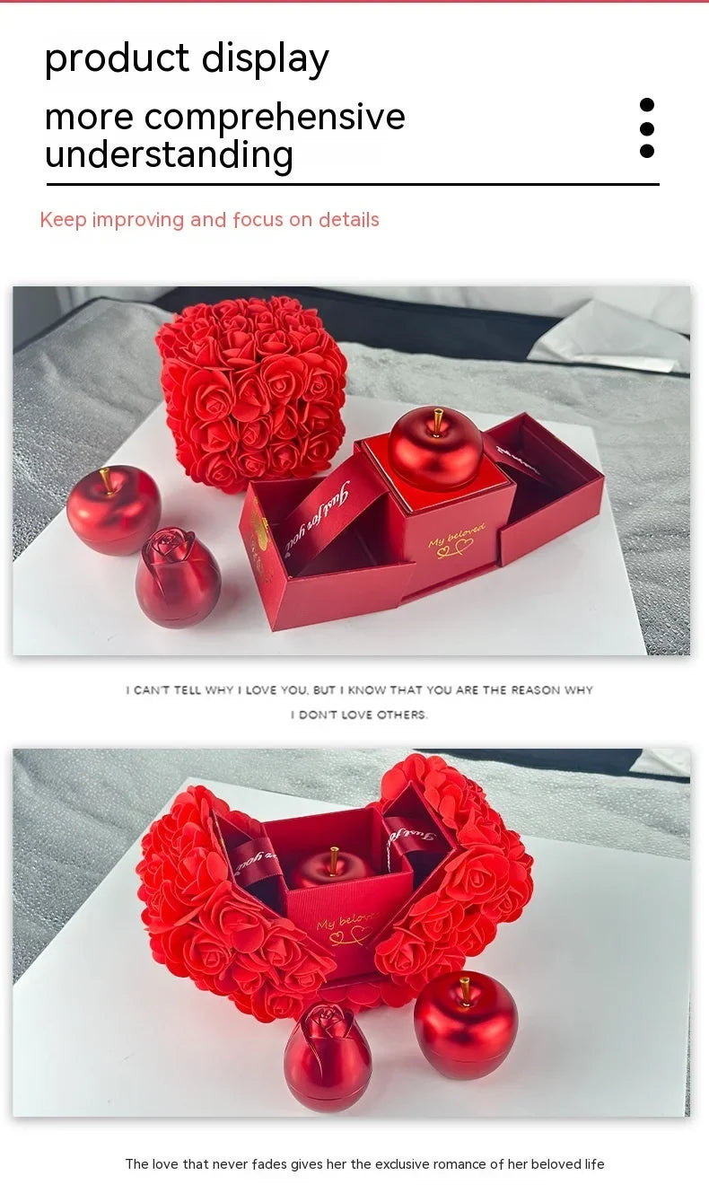 Elegant Rose Jewelry Box- Perfect for Valentine's Gift