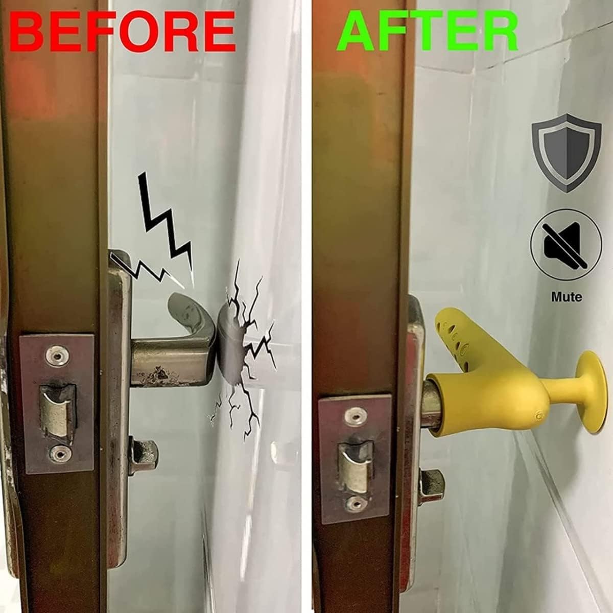 Silicone Door Handle Cover with Suction Cup- Set of 3/6
