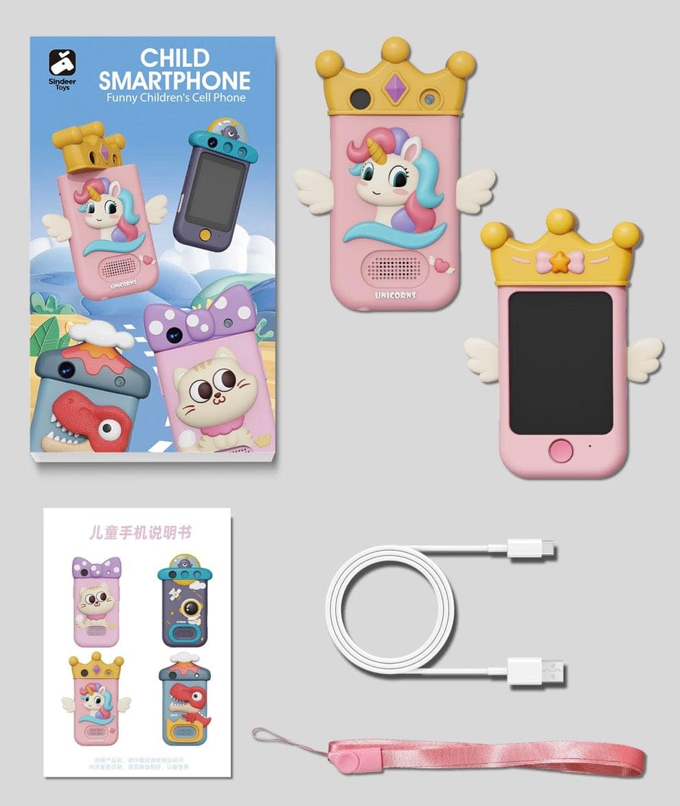 Kids Touchscreen Smartphone Toy with 360 Degree Rotating 8MP Dual Camera- MP3 Music Player- in Built Games & Wallpapers