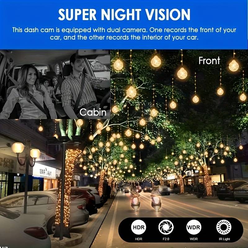 Dash Camera For Cars With IR Night Vision