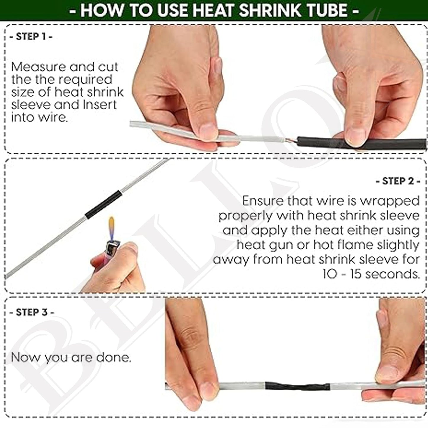 580Pieces Heat Shrink Tubing 2:1- Electrical Wire Cable Sleeving Wrap, Assortment Electric Insulation Heat Shrink Tube Kit with Box