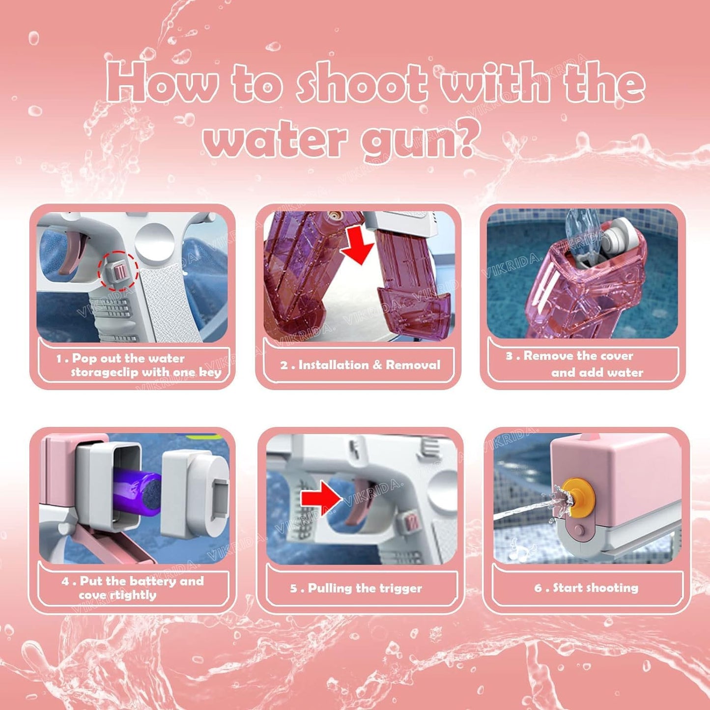 Rechargeable Electric Water Toy Gun -Best Holi Water Gun