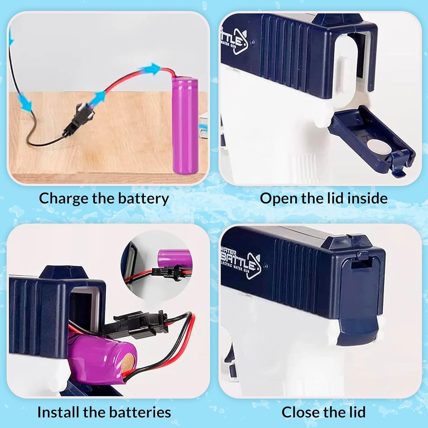 Rechargeable Electric Water Toy Gun -Best Holi Water Gun