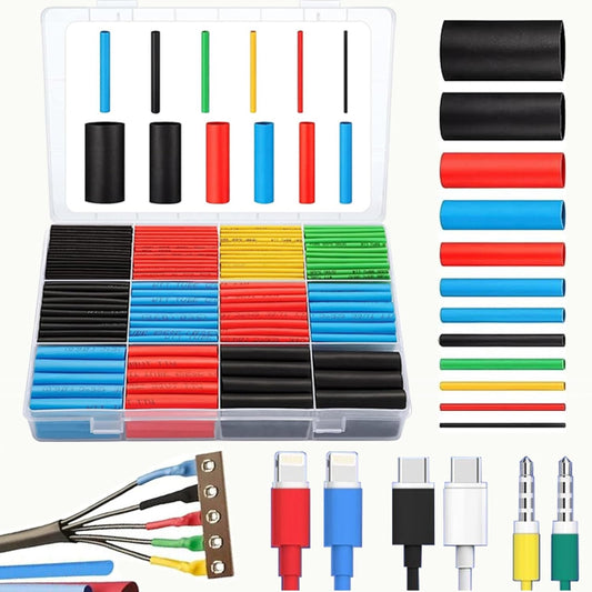 580Pieces Heat Shrink Tubing 2:1- Electrical Wire Cable Sleeving Wrap, Assortment Electric Insulation Heat Shrink Tube Kit with Box