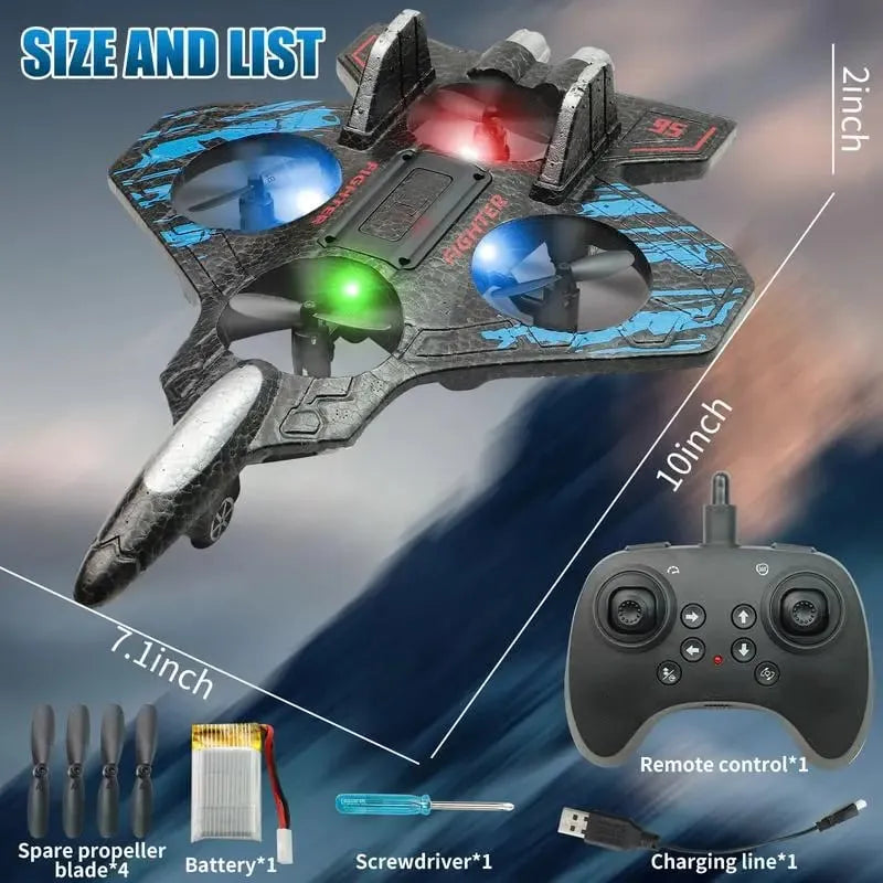 🛩️RC Flying Stunt Fighter Jet | 360° Flip Fighter Jet Toy | Gravity Sensing | Stunt Roll |