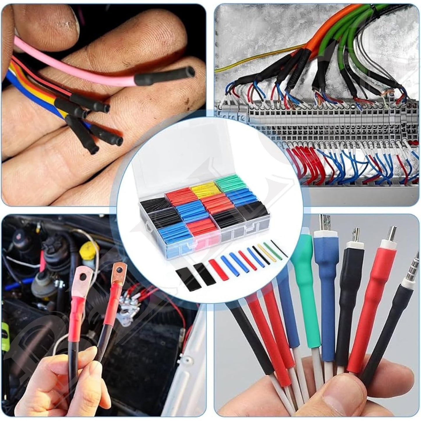 580Pieces Heat Shrink Tubing 2:1- Electrical Wire Cable Sleeving Wrap, Assortment Electric Insulation Heat Shrink Tube Kit with Box