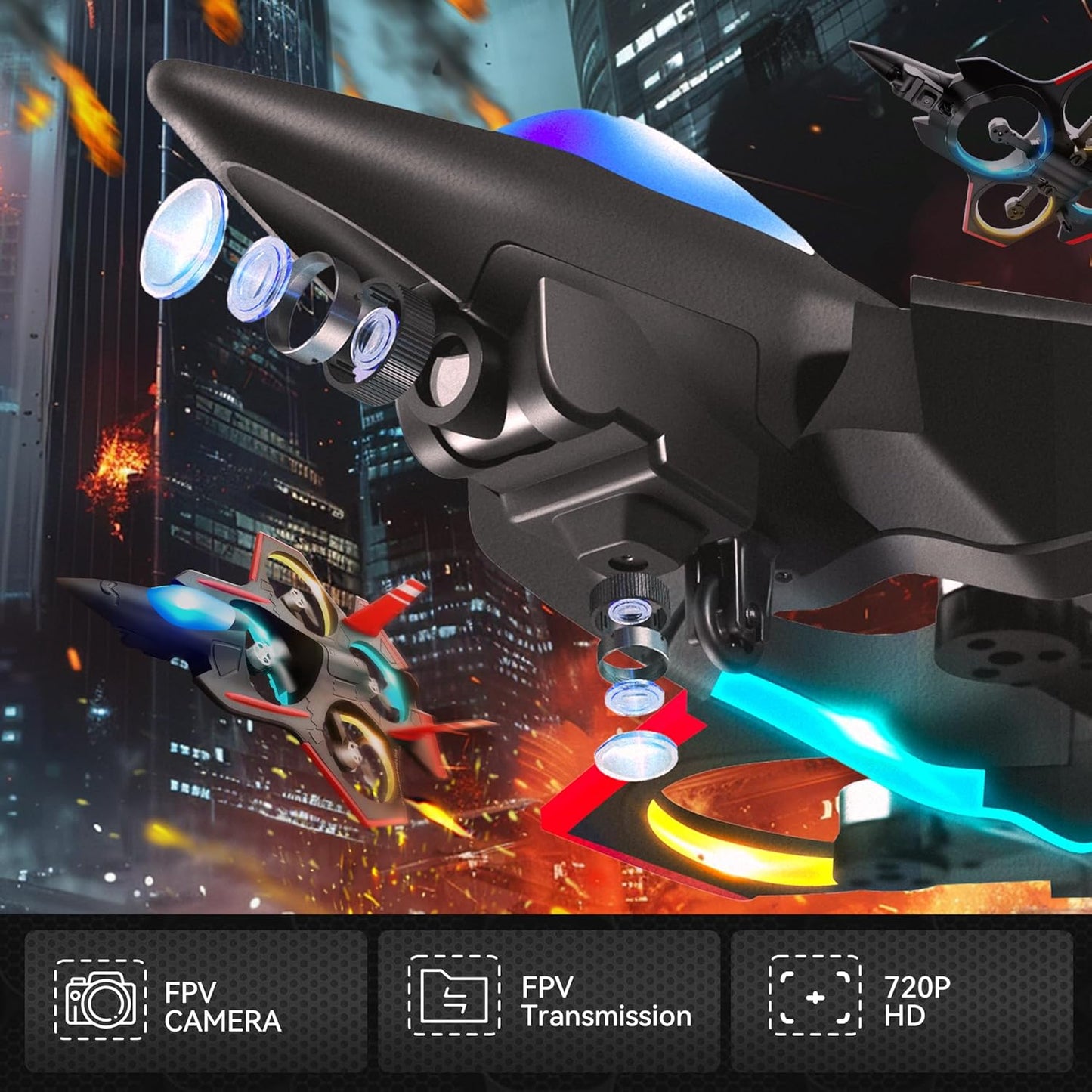 RC Flying Stunt Fighter Jet Drone| 360° Flip Fighter Jet Toy | Gravity Sensing | Stunt Roll | Best Gift