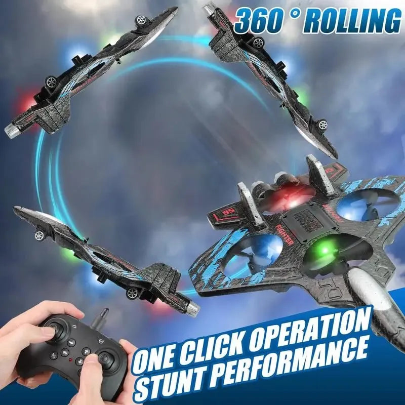 🛩️RC Flying Stunt Fighter Jet | 360° Flip Fighter Jet Toy | Gravity Sensing | Stunt Roll |