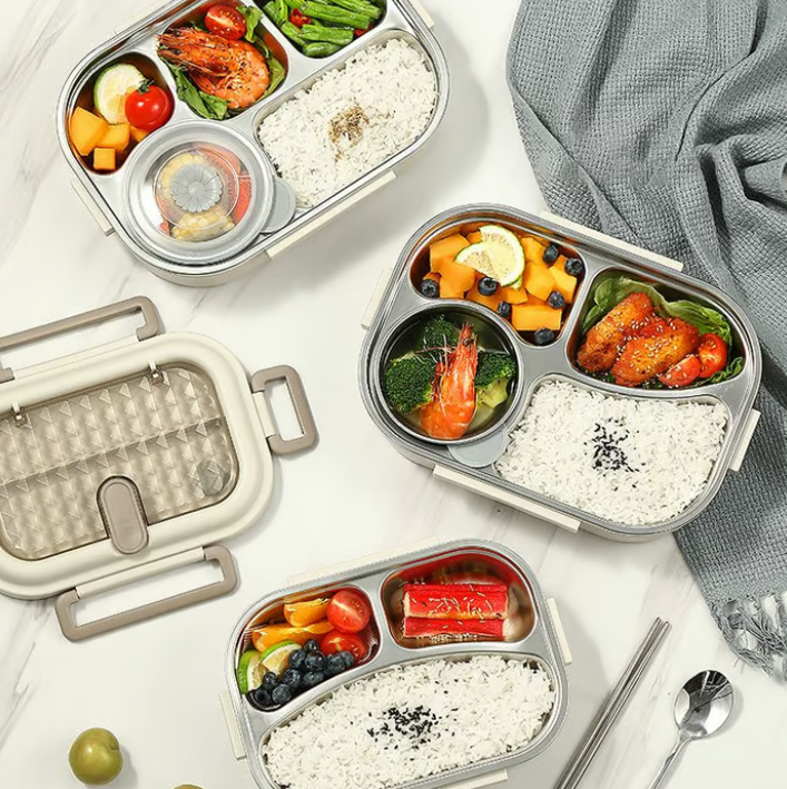 Microwaveable Stainless Steel Insulated Bento Box