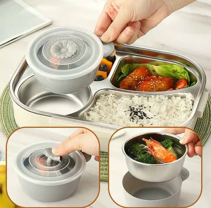 Microwaveable Stainless Steel Insulated Bento Box