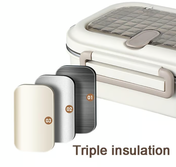 Microwaveable Stainless Steel Insulated Bento Box