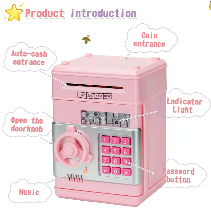 Electronic Password protected Piggy Bank for Kids