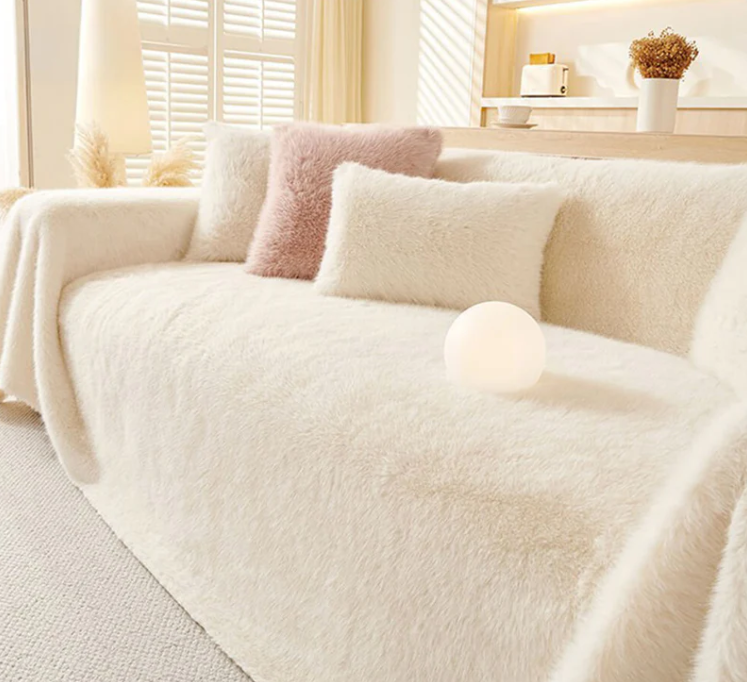 Luxury Skin-Friendly Faux Fur Couch Cover