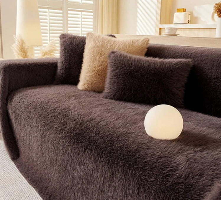 Luxury Skin-Friendly Faux Fur Couch Cover