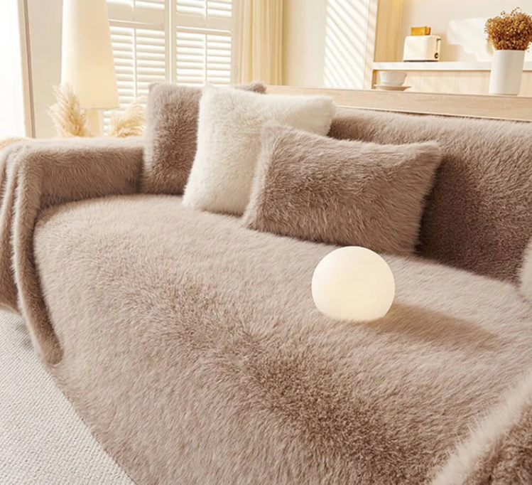 Luxury Skin-Friendly Faux Fur Couch Cover