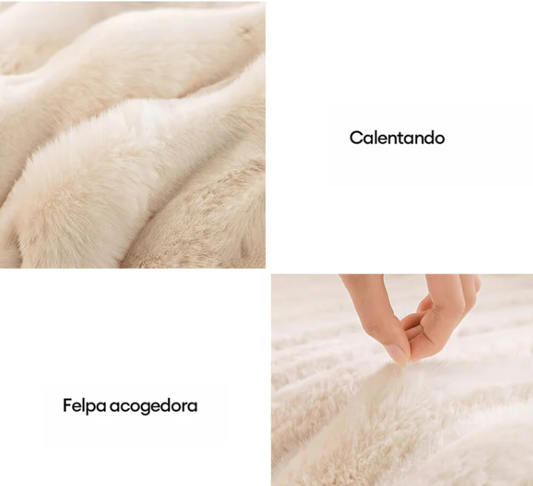 Luxury Skin-Friendly Stripe Faux Fur Couch Cover