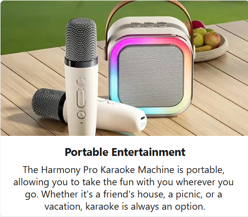 MINI KARAOKE SPEAKER WITH 2 WIRELESS REMOTES