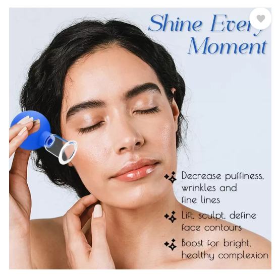 Silicone Vacuum Suction Glass Facial Cupping Therapy Set