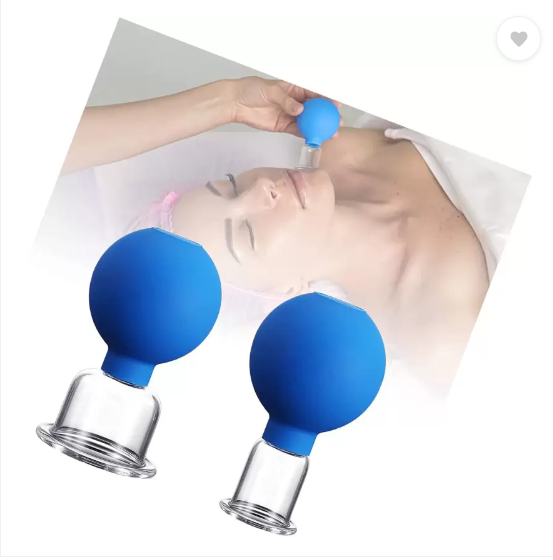 Silicone Vacuum Suction Glass Facial Cupping Therapy Set