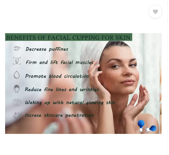 Silicone Vacuum Suction Glass Facial Cupping Therapy Set