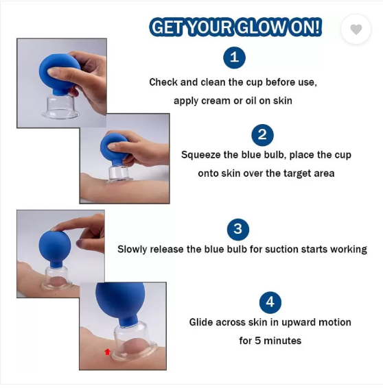 Silicone Vacuum Suction Glass Facial Cupping Therapy Set