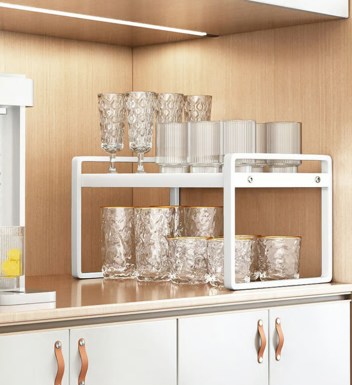 Expandable Steel Countertop Organizer For Kitchen Pantry