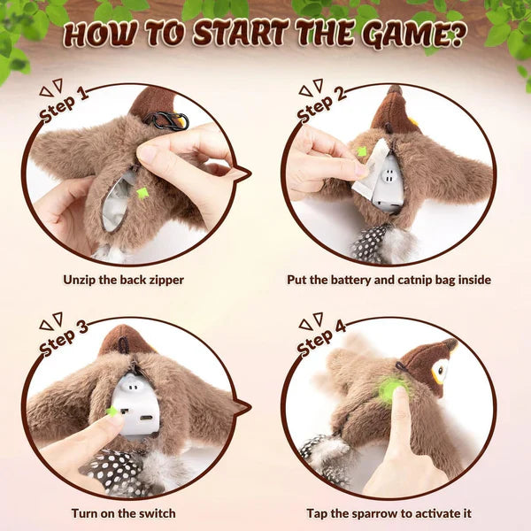Interactive Chirping Bird Pet Toy -🔥 Last Day 35% OFF