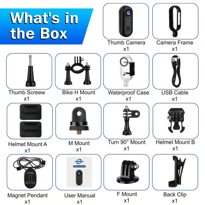 I3 4K Thumb Action Camera📷