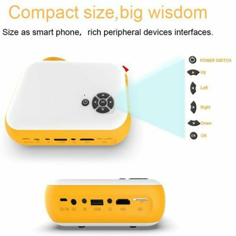 Mini Car and Home Projector Full HD 1920 x 1080 Resolutions