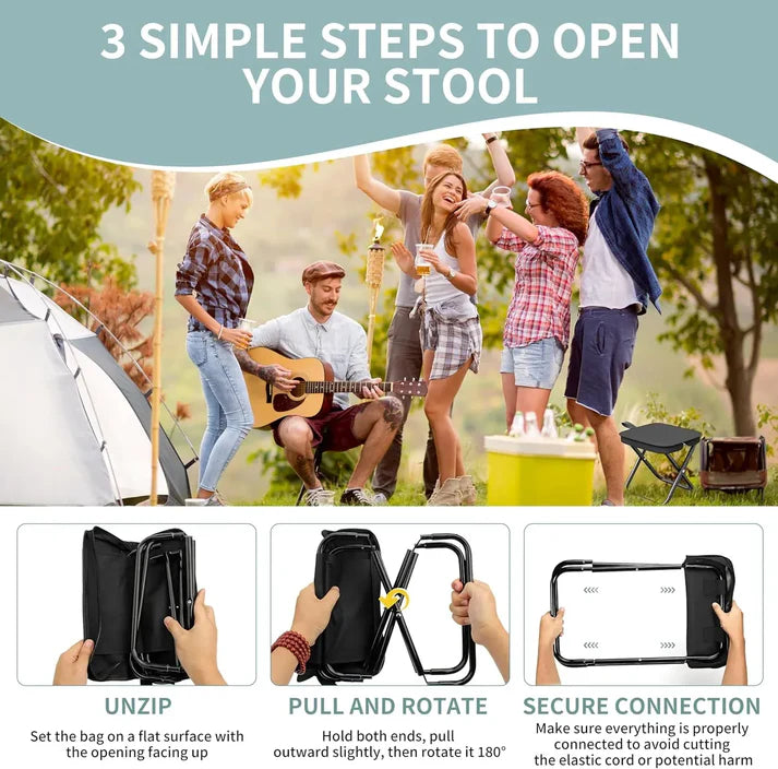 Travel-Friendly Portable Lightweight Foldable Outdoor Stool