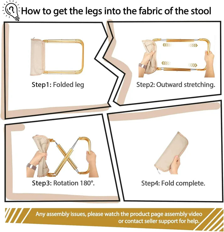 Travel-Friendly Portable Lightweight Foldable Outdoor Stool