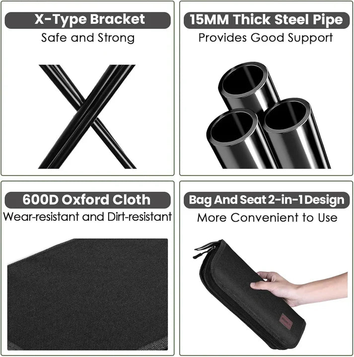 Travel-Friendly Portable Lightweight Foldable Outdoor Stool